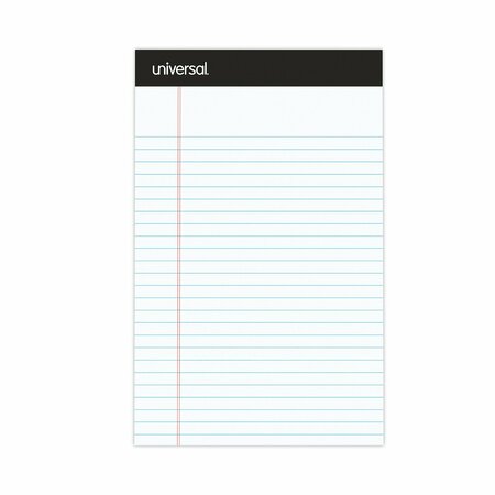 Universal Premium Ruled Writing Pads, Wide/Legal Rule, 5x8, White, 50 Shts, PK12 UNV57300